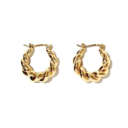 Gold Vermeil Croissant Hoops